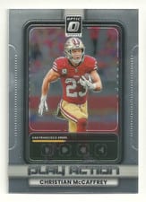 2025 Donruss Optic Play Action Christian McCaffrey #20 card