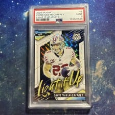2025 Panini Mosaic Light It Up Mosaic Christian McCaffrey #5 card