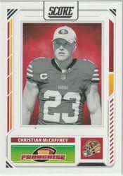 2025 Score The Franchise Christian McCaffrey #28 card