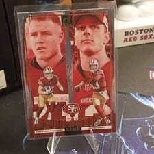 2024 Donruss Production Line Christian McCaffrey / Brock Purdy #2 card