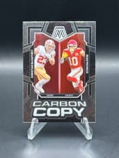 2024 Panini Mosaic Carbon Copy Christian McCaffrey / Isiah Pacheco #CC-3 card
