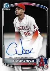 2025 Bowman Chrome Prospects Autographs Christian Moore #CPA-CMO card