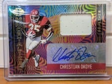 2021 Panini Illusions Immortalized Jersey Autographs Christian Okoye #IJ-CO card