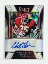 2021 Panini Select Signatures Select Christian Okoye #SSP-COK card