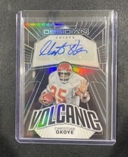 2023 Panini Obsidian Volcanic Signatures Christian Okoye #18 card