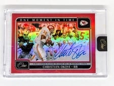 2024 Panini One One Moment in Time Autographs Christian Okoye #394 card