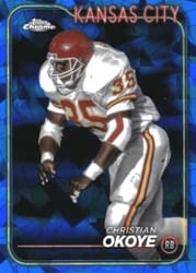 2024 Topps Chrome Sapphire Edition Base Set Christian Okoye #96 card