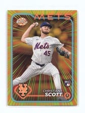 2024 Topps Chrome Update Radiating Rookies Christian Scott #RR-28 card