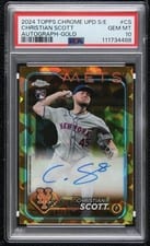 2024 Topps Chrome Update Sapphire Edition Autographs Christian Scott #USA-CS card