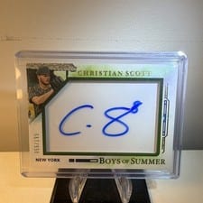 2025 Panini Boys of Summer Jumbo Acetate Signatures Christian Scott #7 card