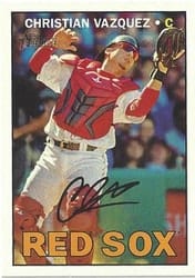 2016 Topps Heritage Base Set Christian Vazquez #716b card