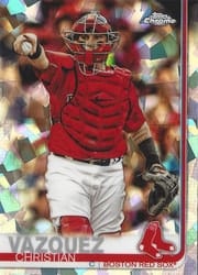 2019 Topps Chrome Sapphire Edition Base Set Christian Vazquez #373 card