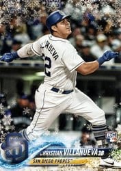 2018 Topps Holiday Base Set Christian Villanueva #HMW180 card