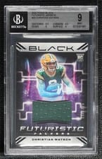 2022 Panini Black Futuristic Christian Watson #FUT-CWA card