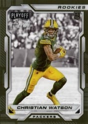 2022 Panini Chronicles Playoff Momentum Rookies Christian Watson #PMR-17 card