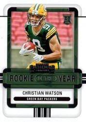 2022 Panini Contenders Rookie of the Year Contenders Christian Watson #ROY-CWA card