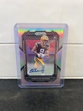 2022 Panini Prizm Christian Watson Autograph Silver #314 card