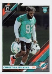 2019 Donruss Optic Base Set Christian Wilkins #105 card