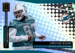 2019 Panini Unparalleled Base Set Christian Wilkins #213 card