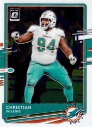 2020 Donruss Optic Base Set Christian Wilkins #62 card