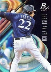 2018 Bowman Platinum Base Set Christian Yelich #25 card