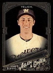 2018 Topps Allen & Ginter X Base Set Christian Yelich #75 card