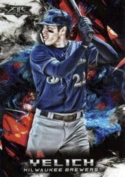 2018 Topps Fire Base Set Christian Yelich #104 card