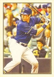 2019 Bowman Heritage Base Set Christian Yelich #53VR-100 card