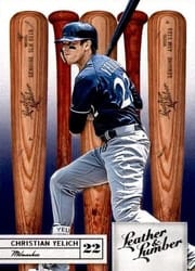 2019 Panini Leather & Lumber Base Set Christian Yelich #67 card