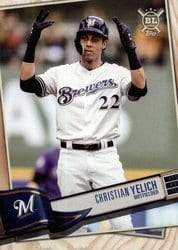2019 Topps Big League Base Set Christian Yelich #300 card