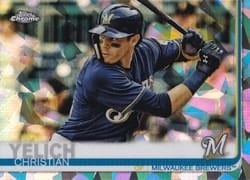 2019 Topps Chrome Sapphire Edition Base Set Christian Yelich #300 card