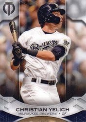 2019 Topps Tribute Base Set Christian Yelich #47 card