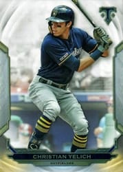 2019 Topps Triple Threads Base Set Christian Yelich #13 card