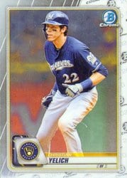 2020 Bowman Chrome Base Set Christian Yelich #76 card
