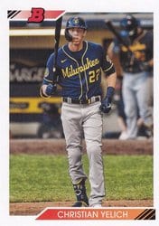 2020 Bowman Heritage Base Set Christian Yelich #100 card