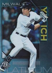 2020 Bowman Platinum Base Set Christian Yelich #74 card