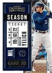 2020 Panini Contenders Base Set Christian Yelich #18 card