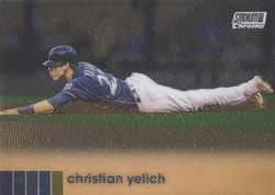 2020 Stadium Club Chrome Base Set Christian Yelich #292 card