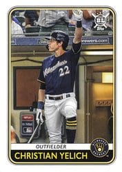 2020 Topps Big League Base Set Christian Yelich #57 card