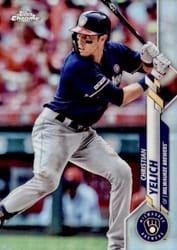 2020 Topps Chrome Base Set Christian Yelich #138b card