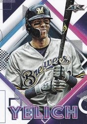 2020 Topps Fire Base Set Christian Yelich #198 card