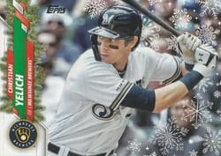 2020 Topps Holiday Base Set Christian Yelich #HW155a card