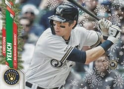 2020 Topps Holiday Base Set Christian Yelich #HW155b card