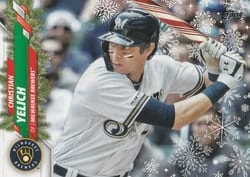 2020 Topps Holiday Base Set Christian Yelich #HW155c card