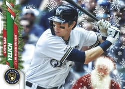 2020 Topps Holiday Base Set Christian Yelich #HW155d card
