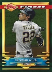 2021 Finest Flashbacks Base Set Christian Yelich #166 card