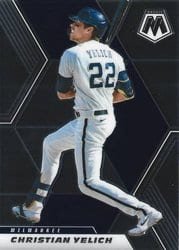 2021 Panini Mosaic Base Set Christian Yelich #47 card