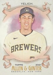 2021 Topps Allen & Ginter Base Set Christian Yelich #80 card