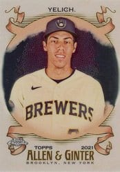 2021 Topps Allen & Ginter Chrome Base Set Christian Yelich #80 card