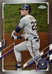2021 Topps Chrome Base Set Christian Yelich #18 card